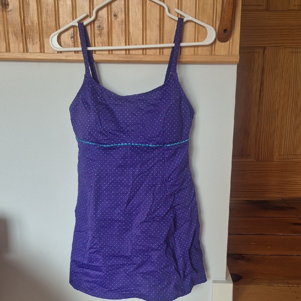 L.L. Bean Purple One Piece Swimsuit UPF 50+